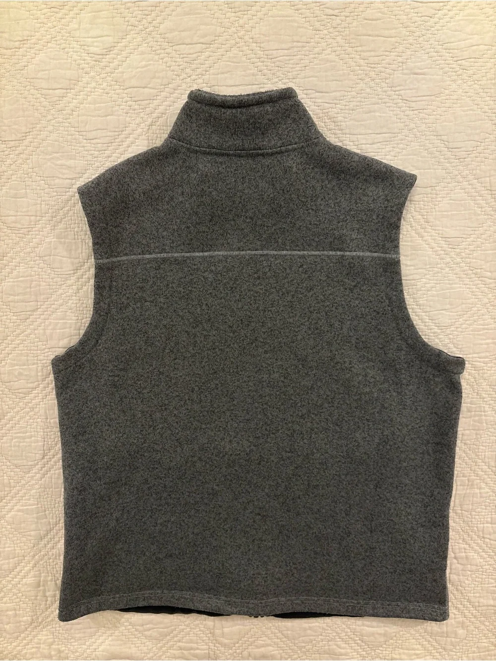 The North Face Gordon Lyons Vest Mens 2XL Full Zip Sherpa Lined Fleece Knit Gray